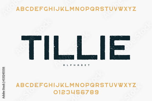 Abstract Fashion font alphabet. Minimal modern urban fonts for logo, brand etc. Typography typeface uppercase lowercase and number. vector illustration