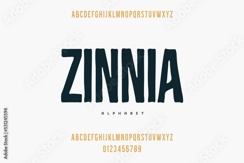 Abstract Fashion font alphabet. Minimal modern urban fonts for logo, brand etc. Typography typeface uppercase lowercase and number. vector illustration