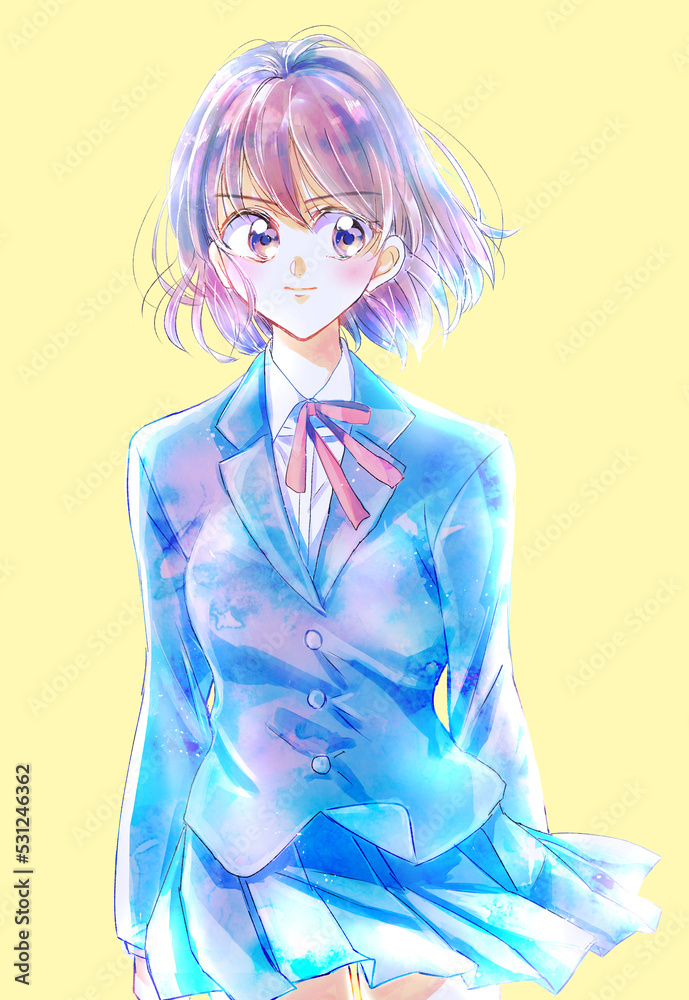 女子学生　立ち絵