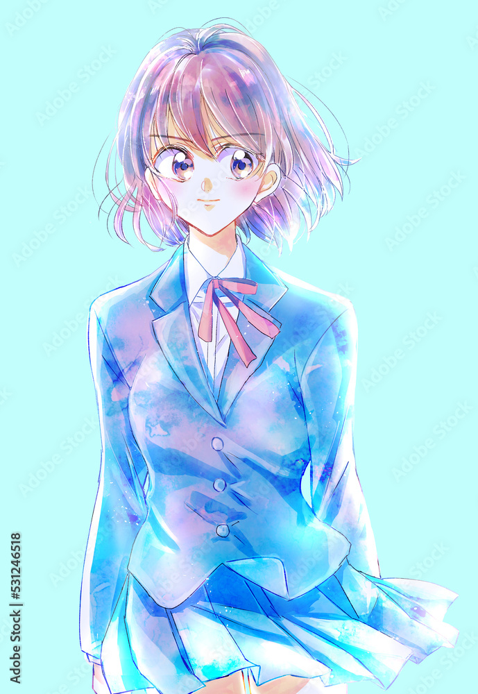 女子学生 立ち絵 女子学生 立ち絵