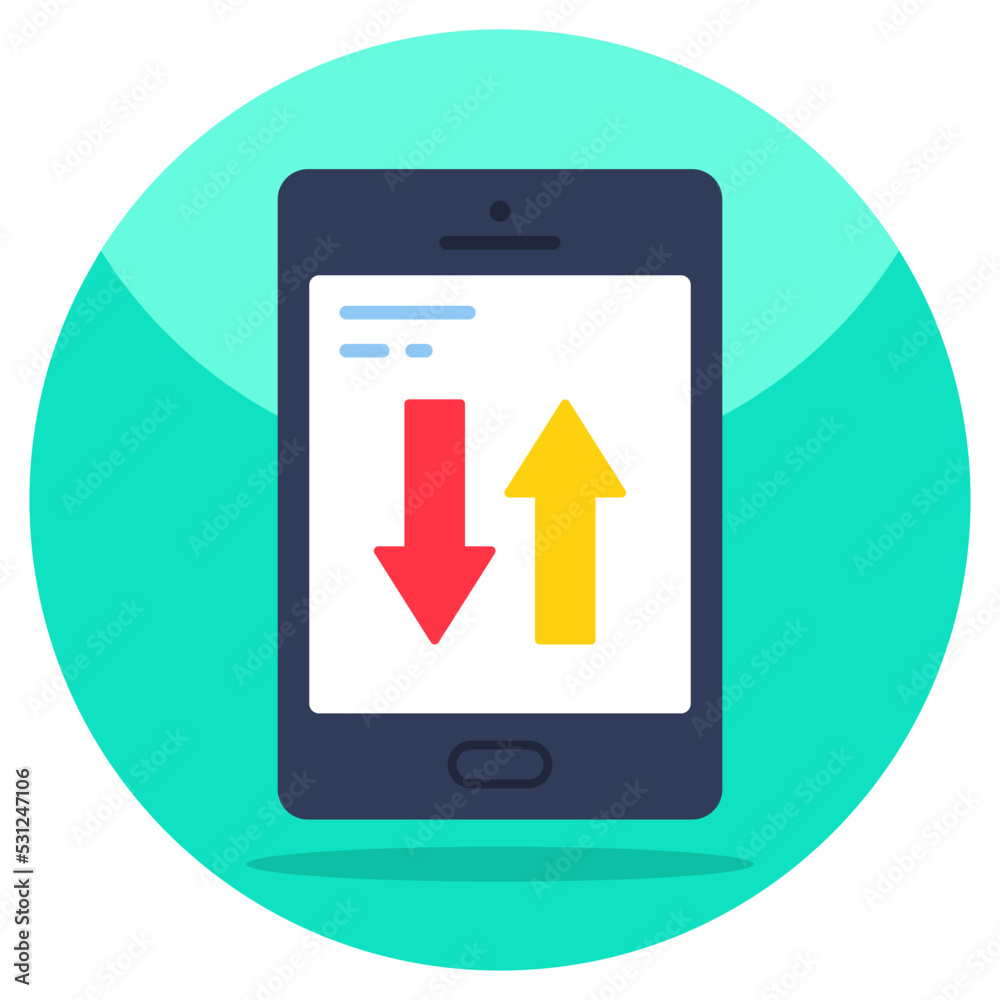 Premium download icon of mobile data transfer Premium download icon of mobile data transfer
