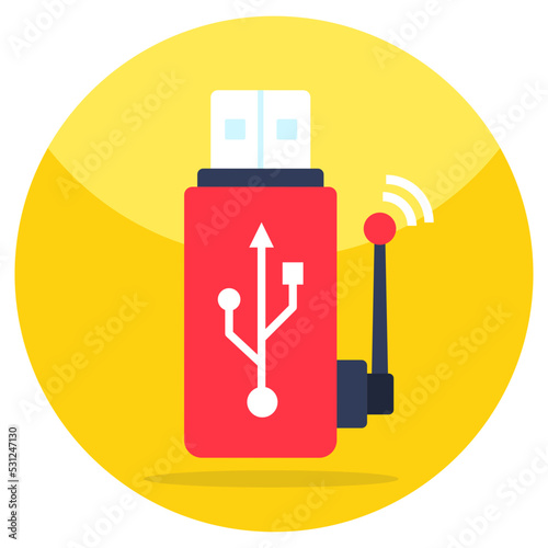 An icon design of usb