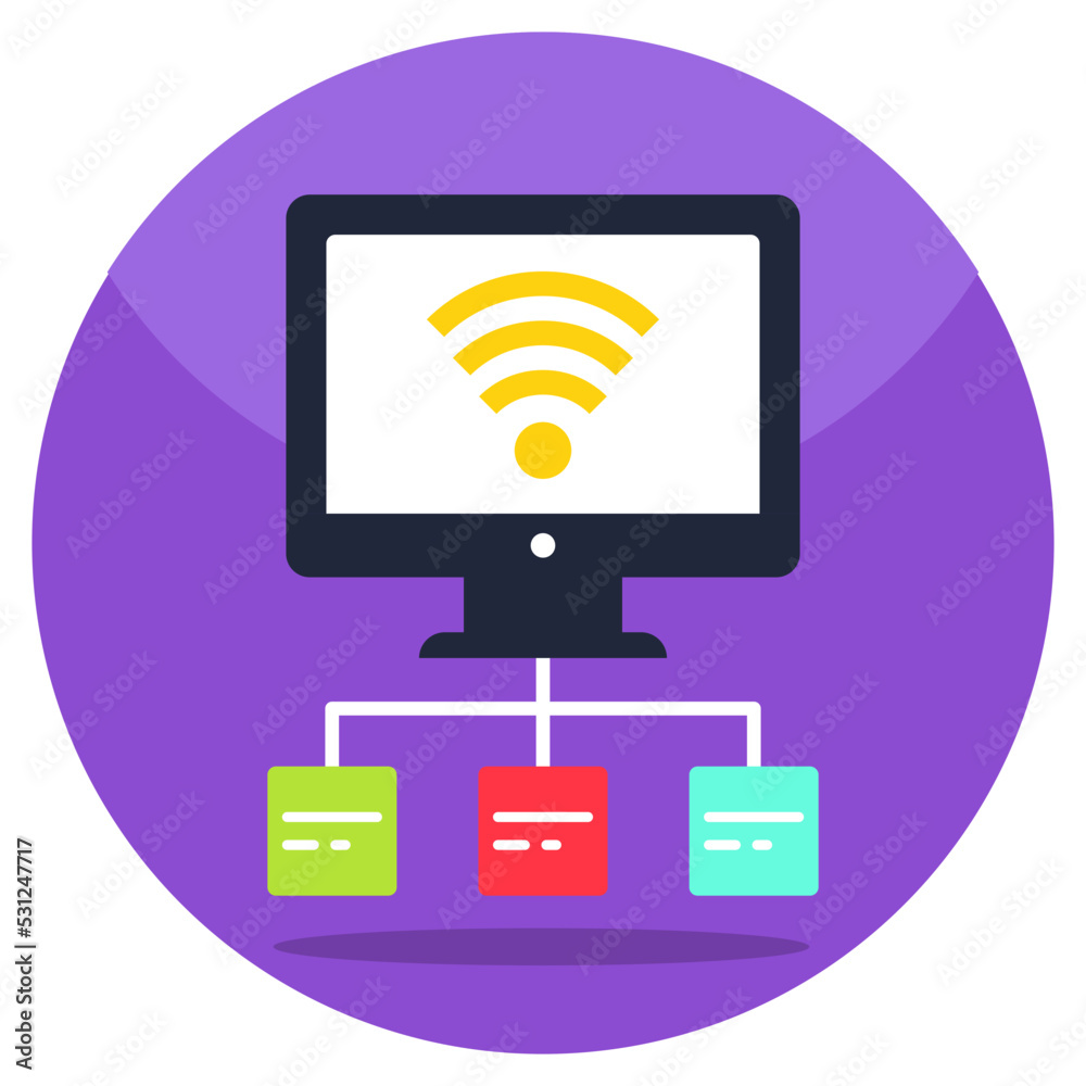 Computer network icon, editable vector Computer network icon, editable vector