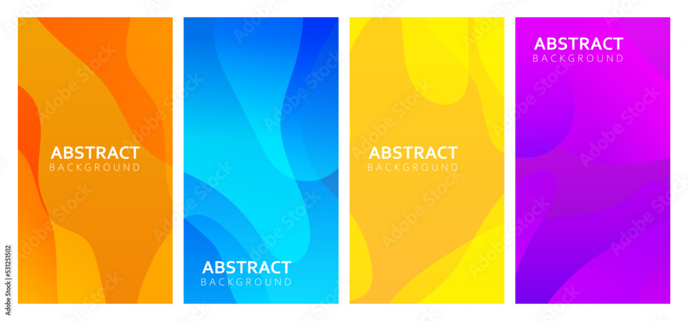 Obraz premium Gradient Abstract Liquid Background Collection