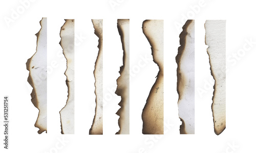 Set of burning paper