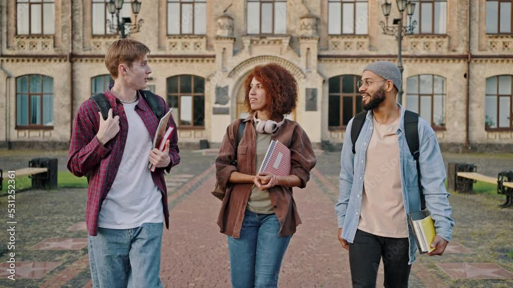 International students go home after educational lectures
