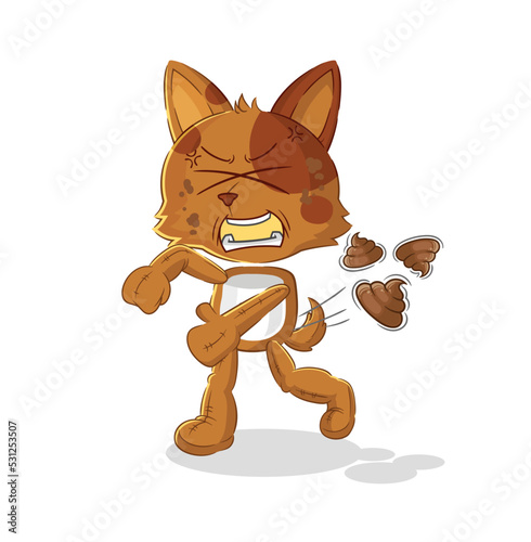 dog throwing shit vector
