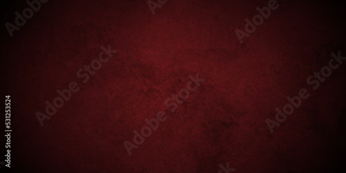 Red background in Christmas or valentines day texture and red color with vintage texture and shiny center spot. Red marbled texture grunge on borders, old vintage distressed red paper illustration