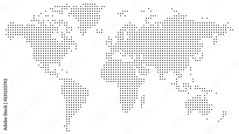 Dotted world map Dotted world map
