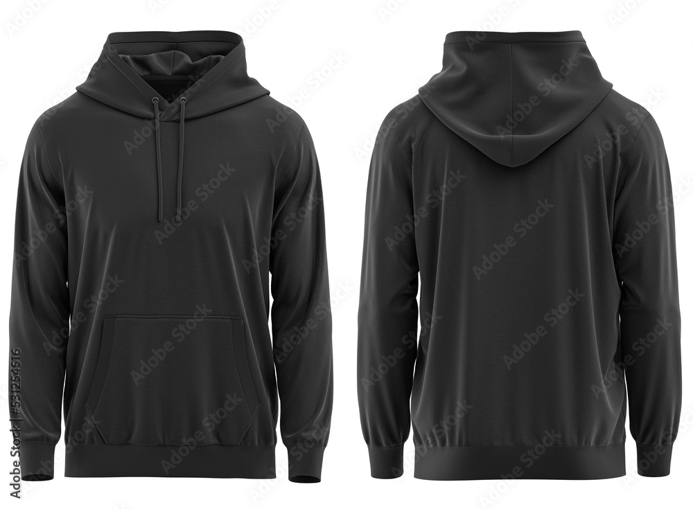 hoodie, 3D render Blank male hoodie sweatshirt long sleeve, men's hoody ...
