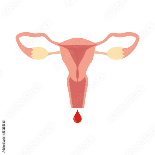 Illustration of menstruation. Periods concept.