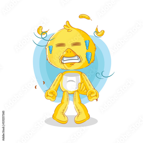 chick cold illustration. character vector