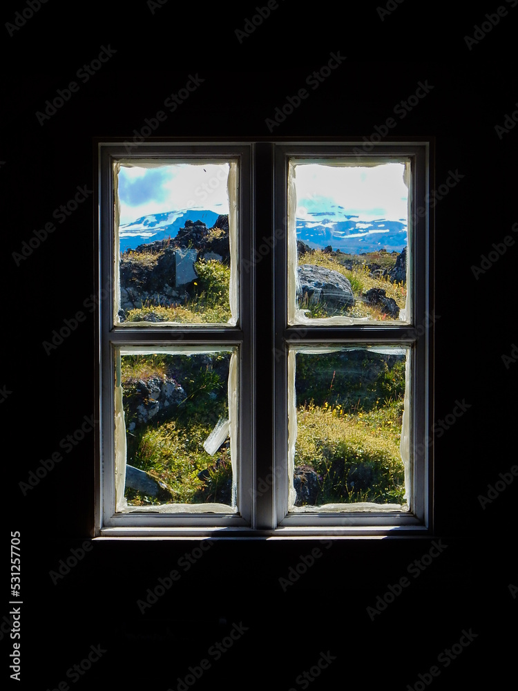 Fototapeta premium Four-pane window