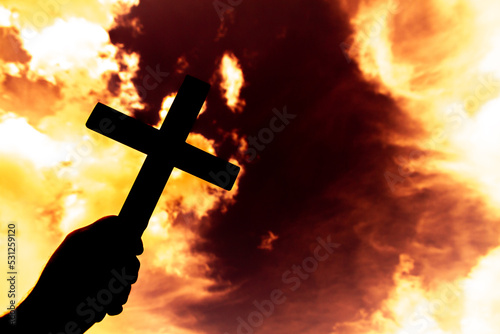 The cross of God in the fire