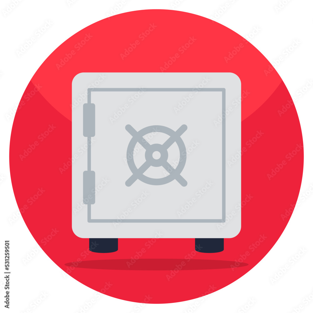 An editable design icon of bank locker An editable design icon of bank locker