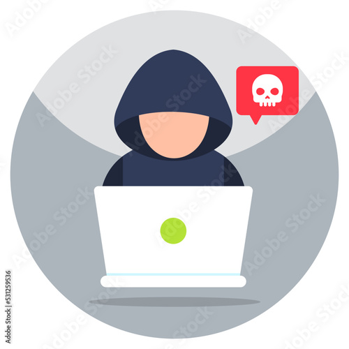 Modern design icon of hacking chat