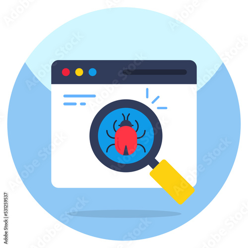 Premium download icon of search bug