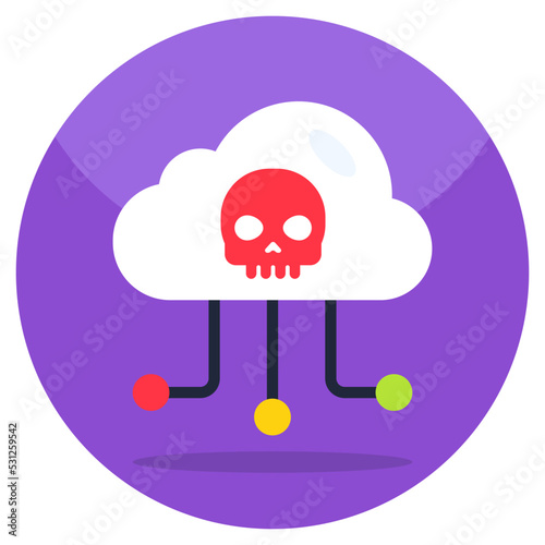 Unique design icon of cloud hackle 