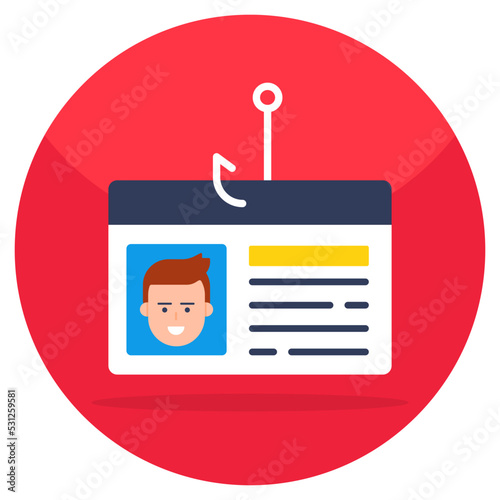An icon design of id card hacking 