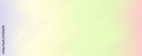 Complex gradient of different colors, horizontal image, delicate purple-green-yellow-pink