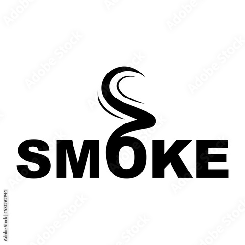 Smoke steam icon logo illustration isolated on white background, aroma vaporize icons. Smoke puff vector icon