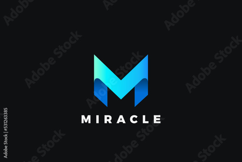 Letter M Logo Design vector template. Monogram Logotype concept icon.