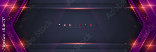 Abstract black and purple light rays effect background. Abstract trendy geometric vector background.