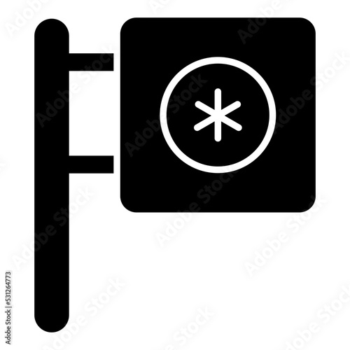 An icon design of medical board