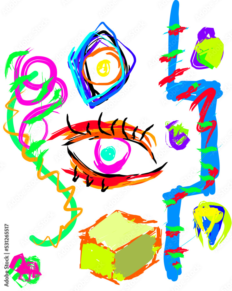 Abstract art digital painting. Abstract art digital painting.