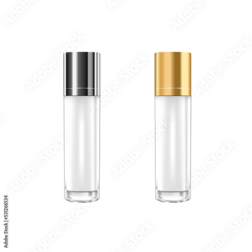 Collection of cosmetic cream jars black, white, silver and gold 