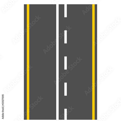 straight road marking vector illustration