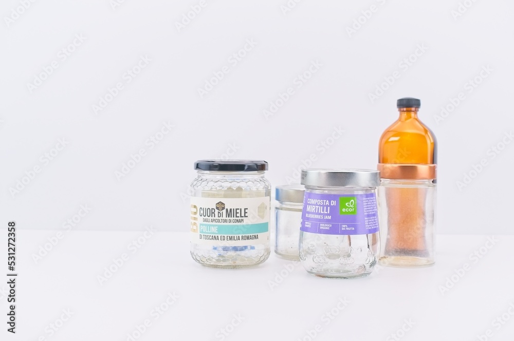 Encool 2 barattoli da 16oz per avena precotta con cucchiaio e coperchio