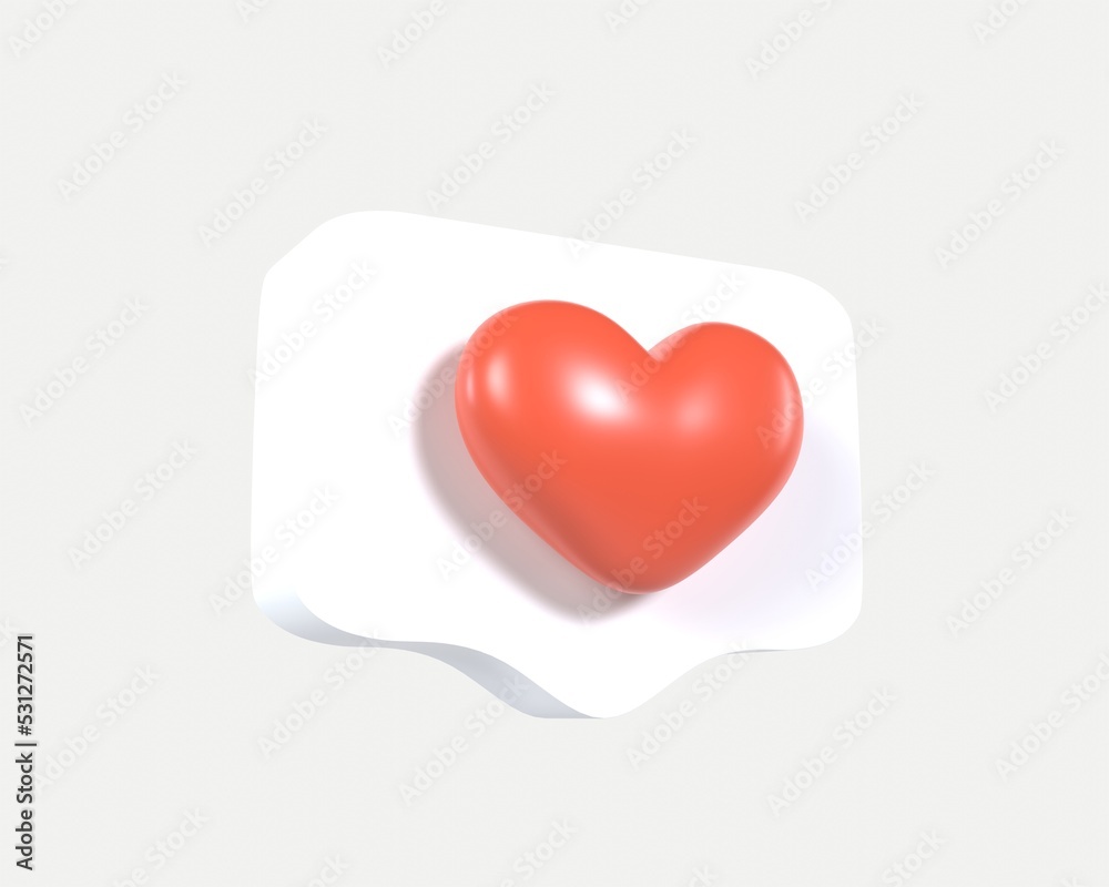 3D red like notification icon on pins flying. Realistic render heart emoji speech bubble. Online social media, network message. 3d rendering digital marketing icons. Favorite love followers comment. 3D red like notification icon on pins flying. Realistic render heart emoji speech bubble. Online social media, network message. 3d rendering digital marketing icons. Favorite love followers comment.