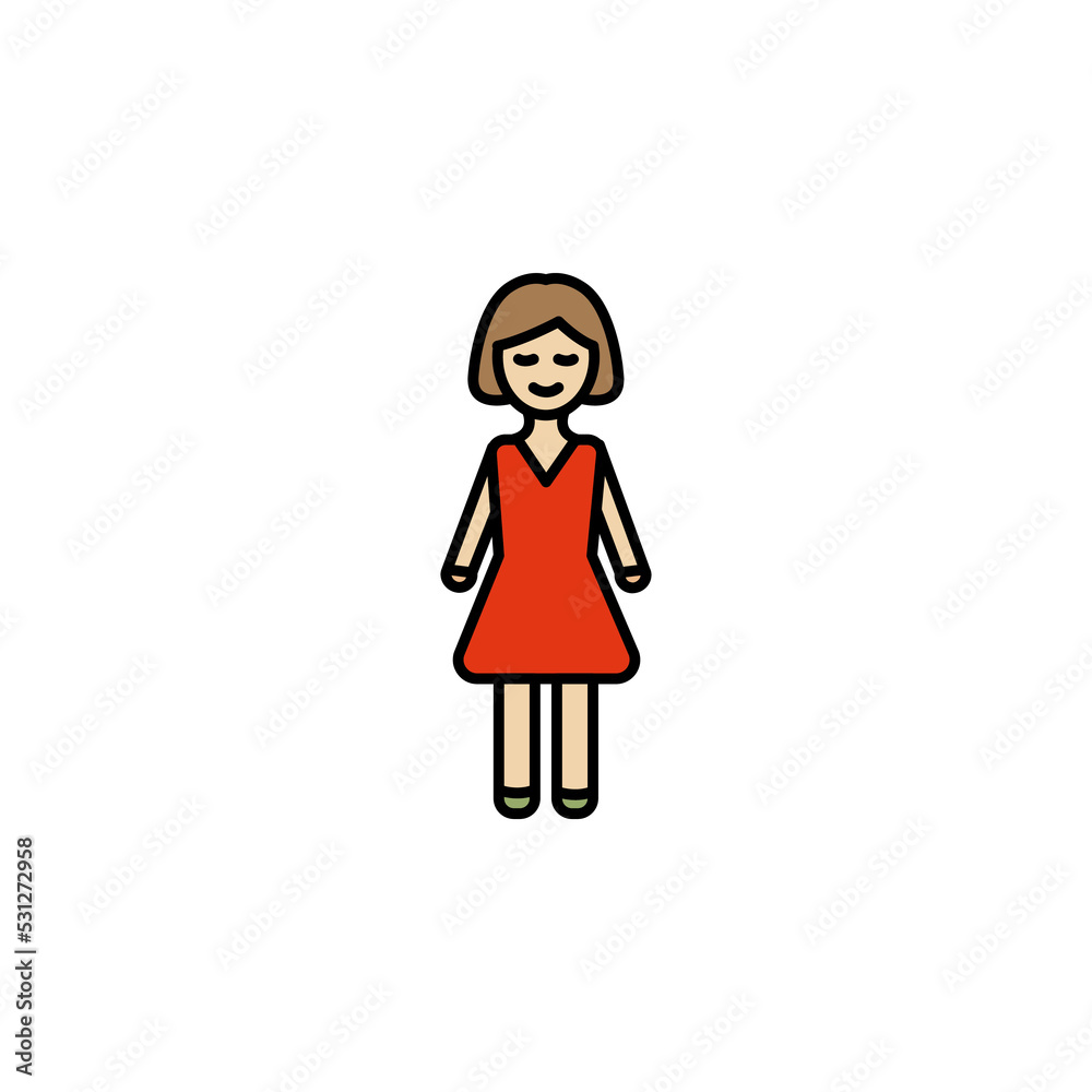 girl, child, family line icon on white background. Signs and symbols can be used for web, logo, mobile app, UI, UX girl, child, family line icon on white background. Signs and symbols can be used for web, logo, mobile app, UI, UX