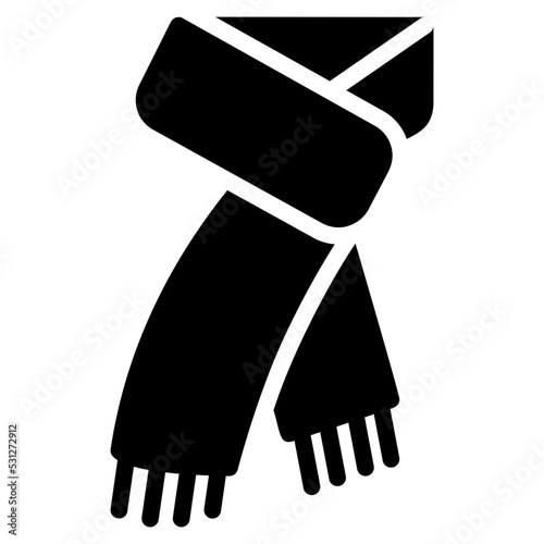 Scarf icon, fill style.