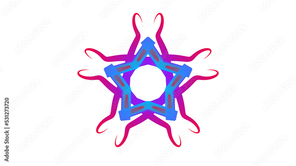 Fototapeta premium Isolated colorful star shape graphic design element