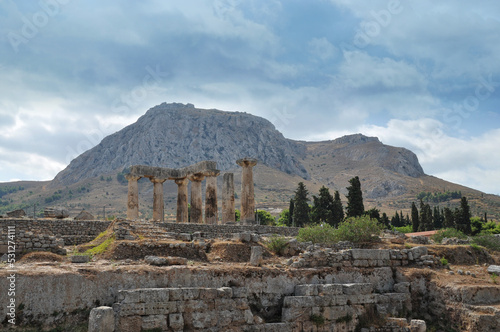 Ruins of  Ancient Corinth - Archaia Korinthos - famous ruins in Greece © Dariusz
