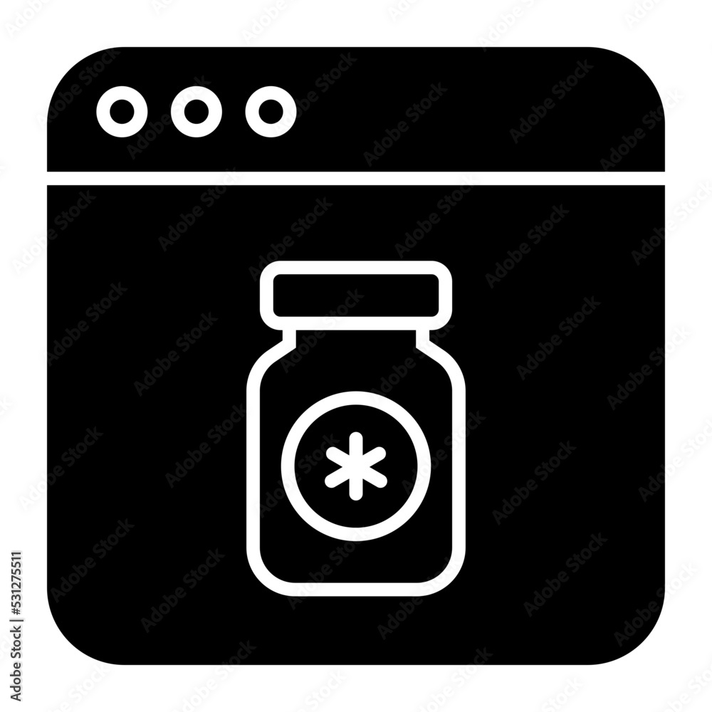 Trendy design icon of online medicine Trendy design icon of online medicine