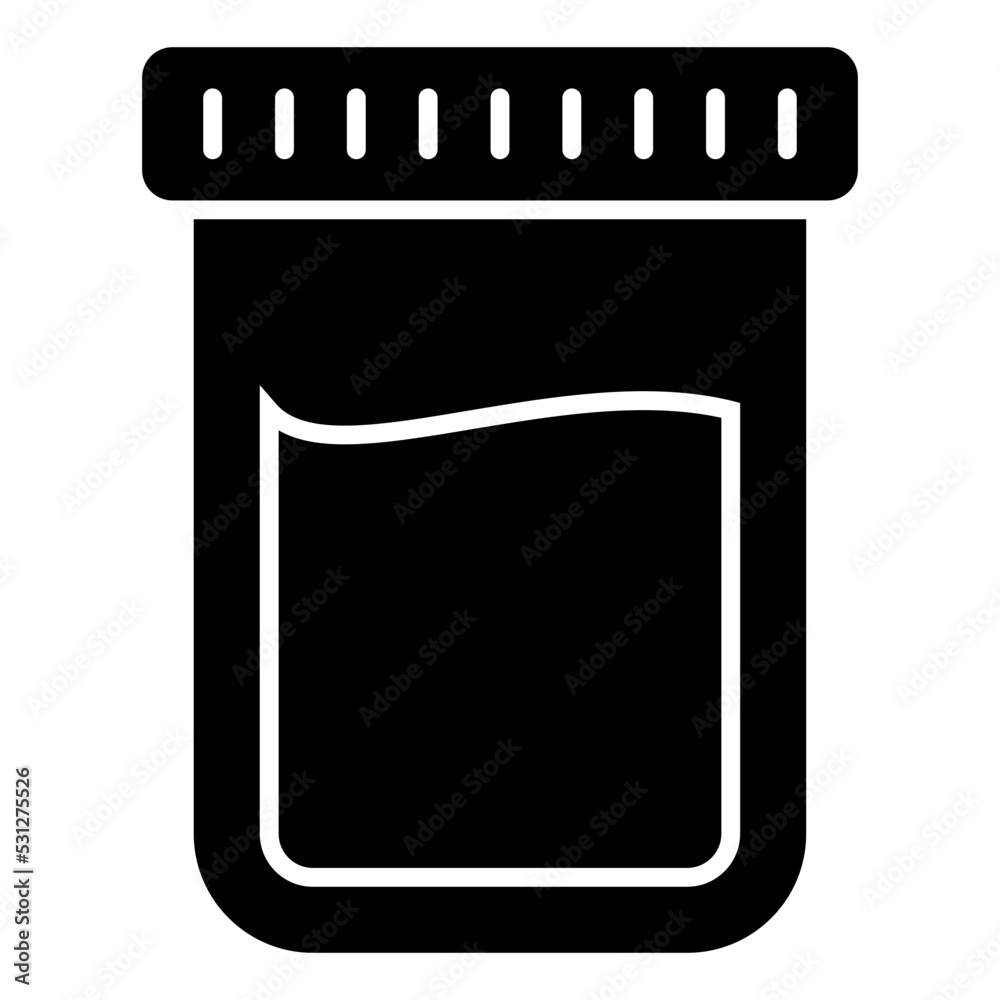 Solid design icon of urine test Solid design icon of urine test