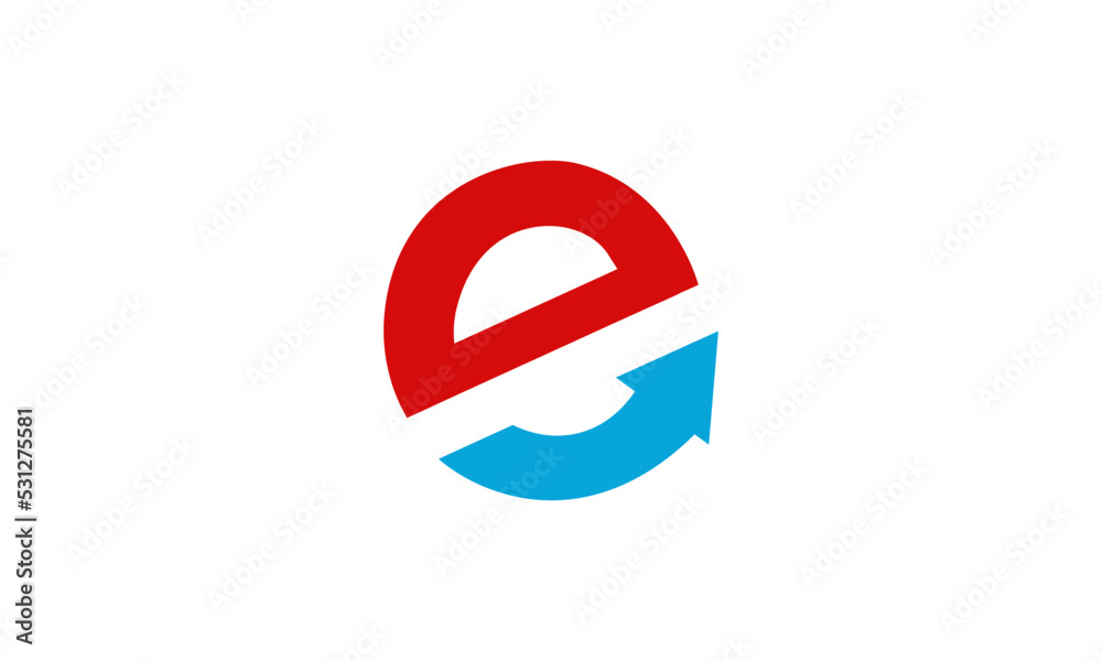 Initial E Arrow Logo, letter E with with arrow inside, Usable for Business and logistic Logos etc Initial E Arrow Logo, letter E with with arrow inside, Usable for Business and logistic Logos etc