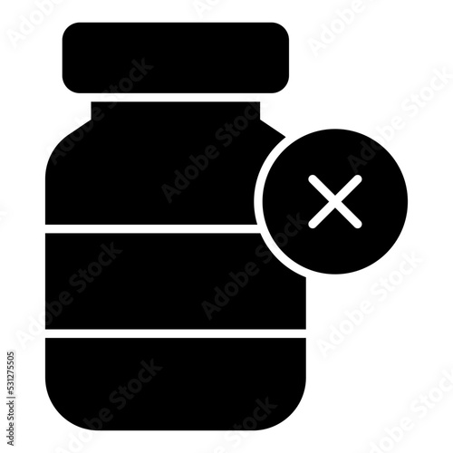 A unique design icon of expired Pills jar
