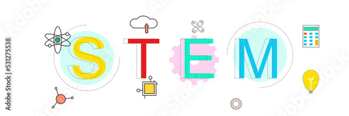 background Stem science technology engineering mathematic 
