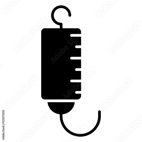 Glyph design icon of blood donation