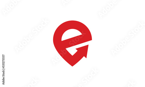 Letter E Location Logo Free Download Letter E Location Logo - GFXLoad