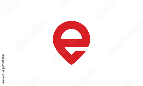 Free Download Letter E  Location Logo - GFXLoad