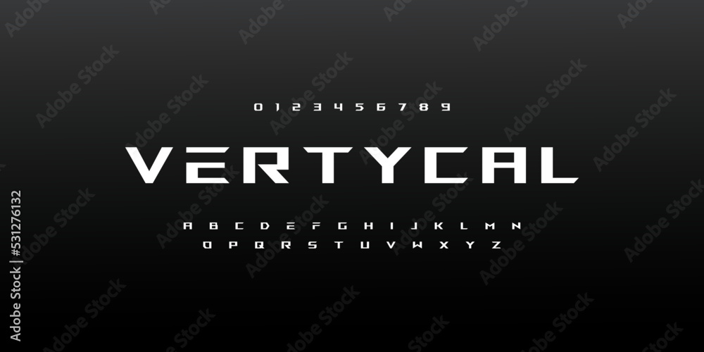 Abstract technology space font and alphabet. techno effect fonts ...
