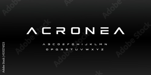 Abstract technology space font and alphabet. techno effect fonts designs. Typography digital sci-fi concept. vector illustration