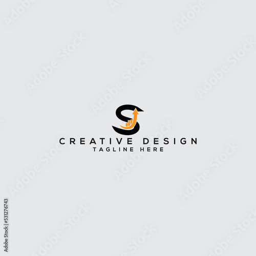S logo and Business Financial Accounting Design Template