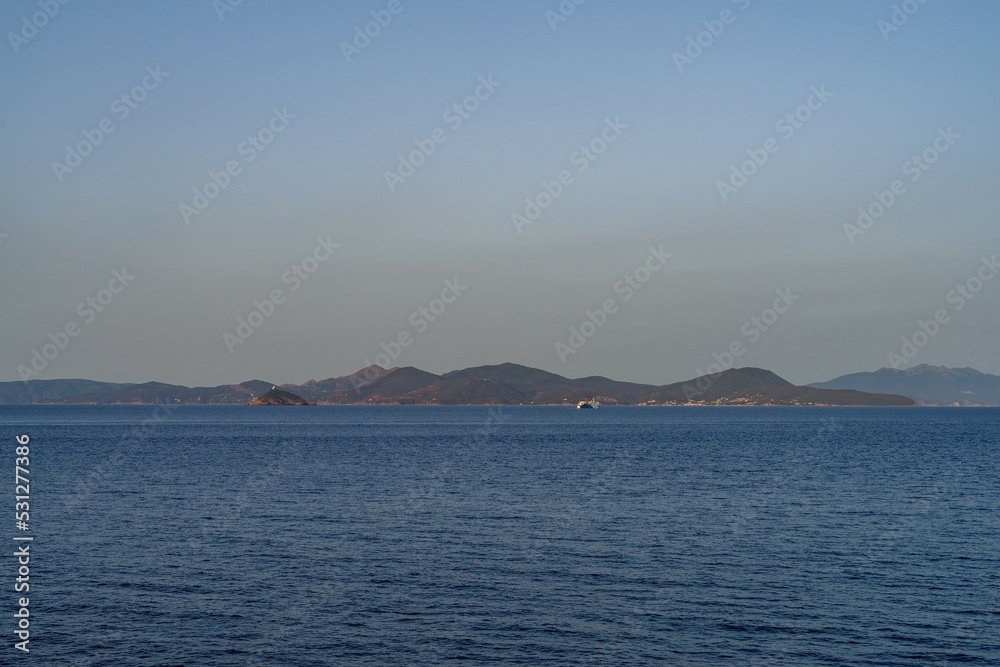 Island of Elba seen from the Piombino, Italy Island of Elba seen from the Piombino, Italy