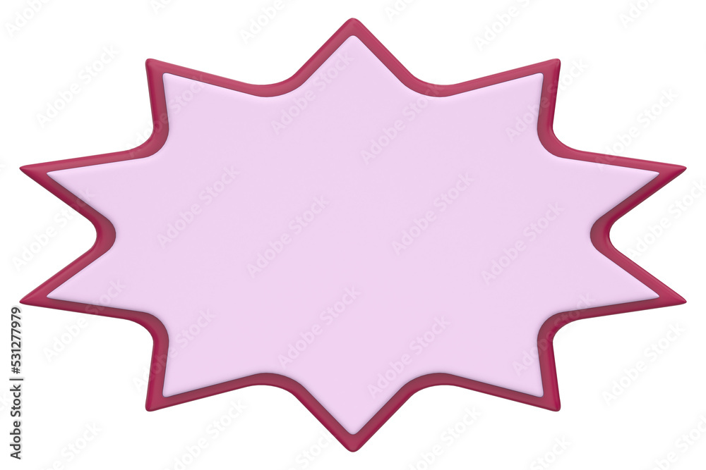 Empty badge. 3D badge.